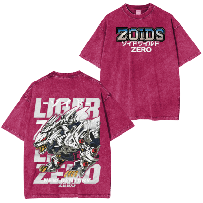 Liger Zero Zoids New Century Zero Streetwear Vintage Washed Unisex T-Shirt