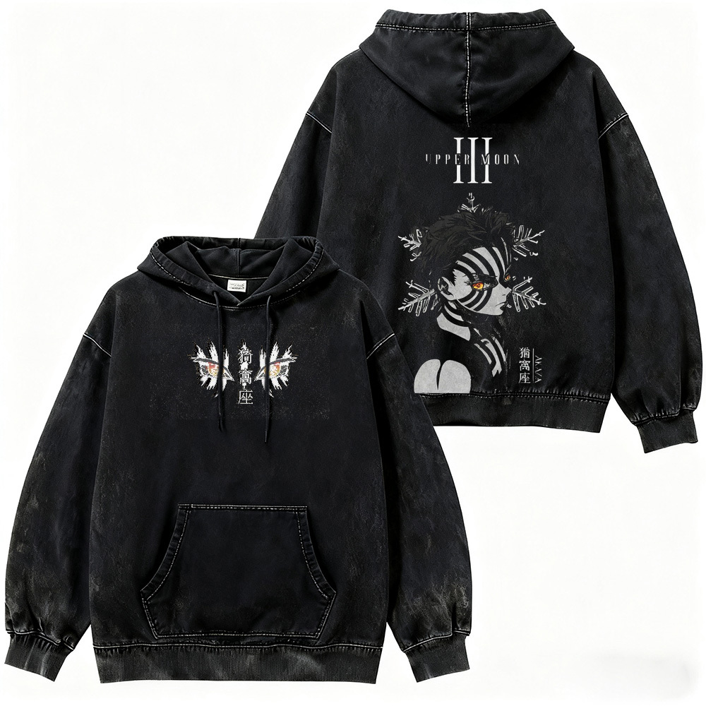 Akaza,Demon Slayer Vintage Hoodie