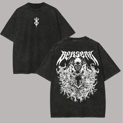 Berserk Printed Unisex Washed T-Shirt