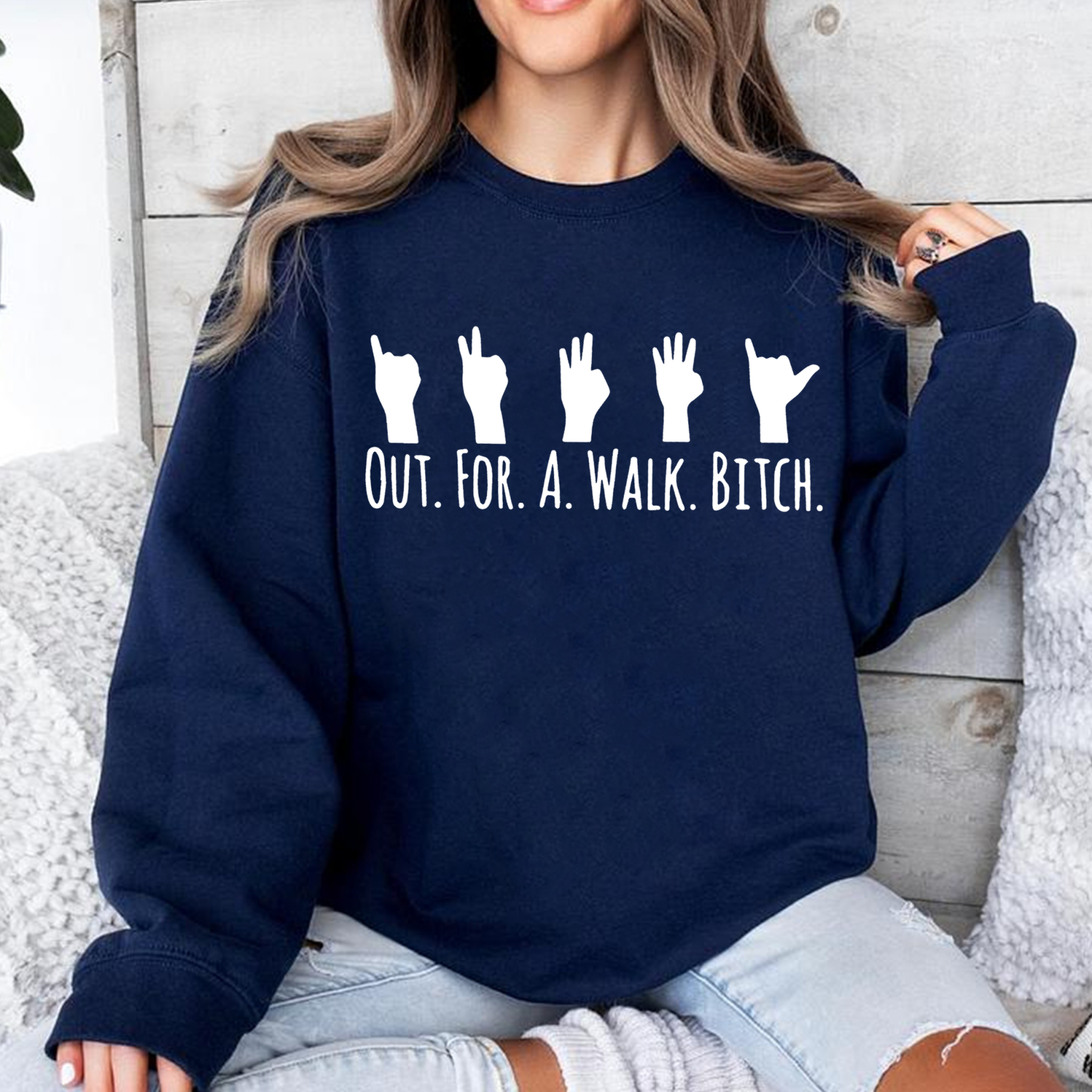 Spike Quote 'Out for a Walk, Bitch' Buffy The Vampire Slayer Unisex T-shirt/Crewneck/Hoodie