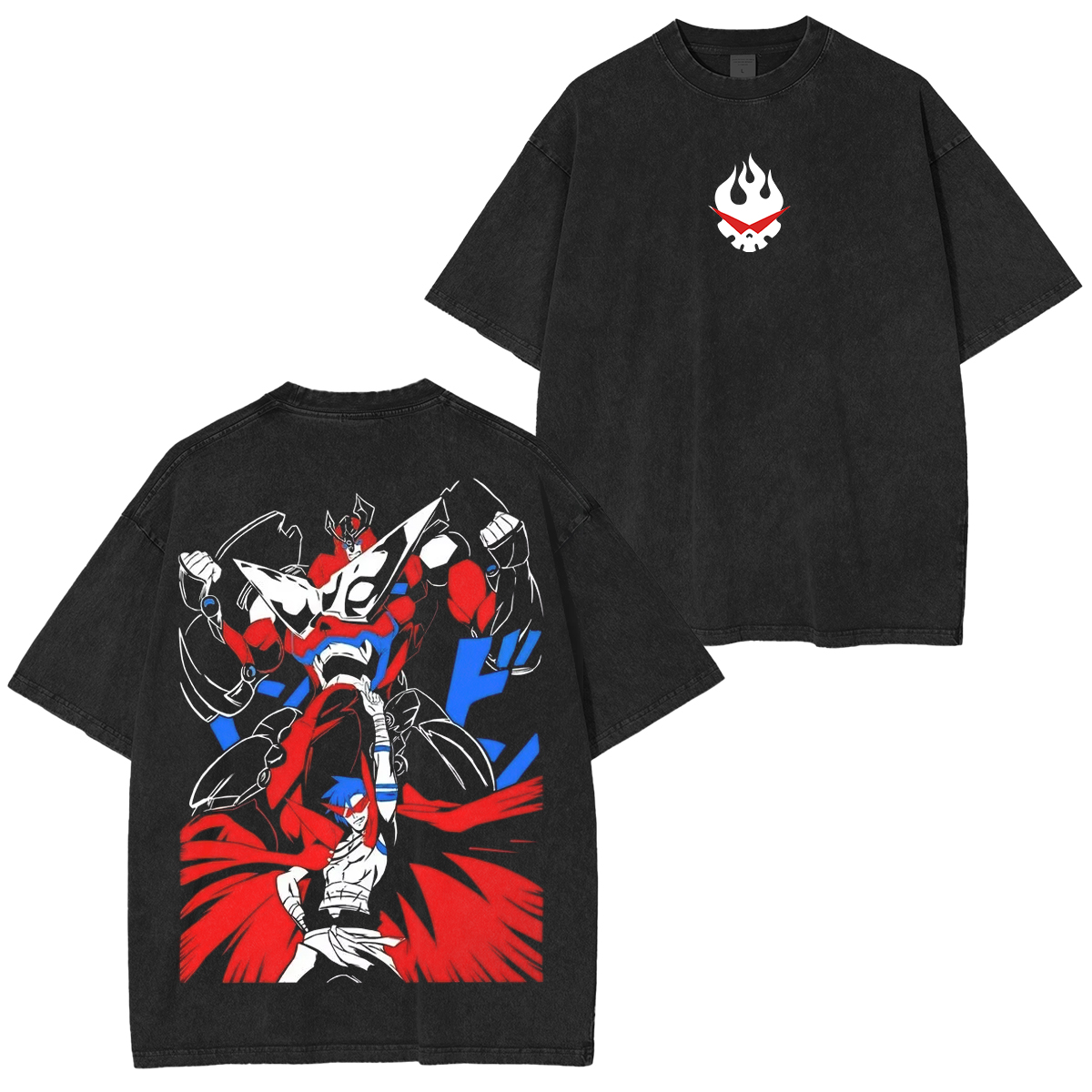 Gurren Lagann Vintage Unisex Washed T-Shirt