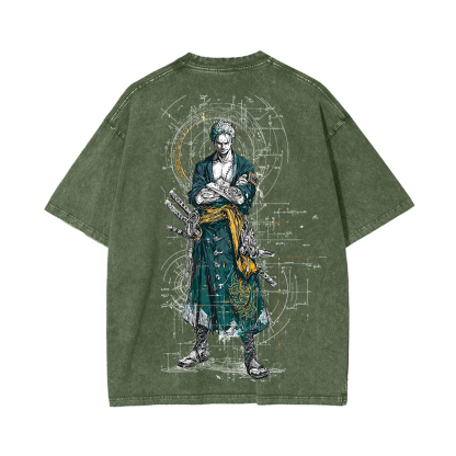 Sanji X Zoro X Luffy One Piece Unisex Washed T-Shirt