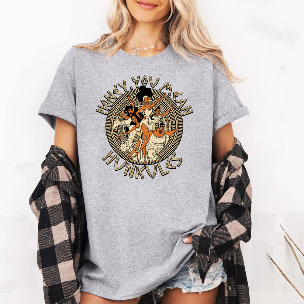 Hercules Diva The Muses Honev You MeanHunkules Retro 90s Shirt.