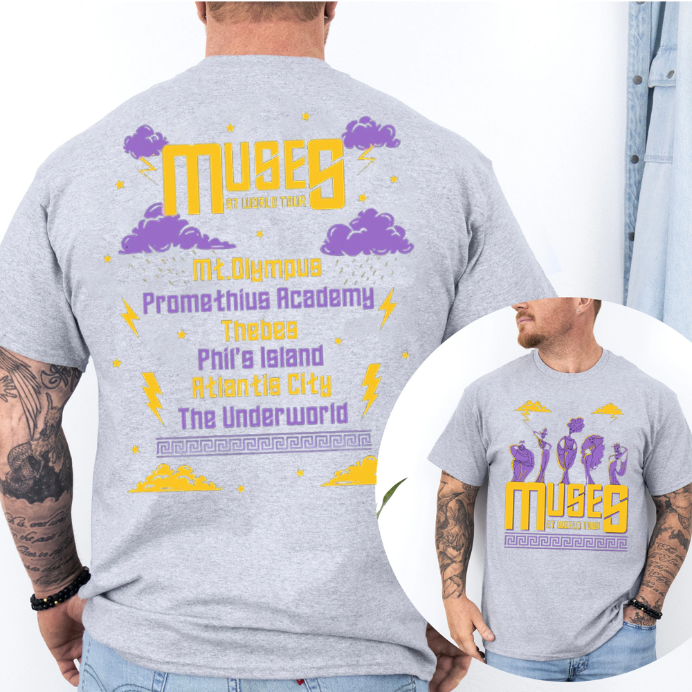Double Sided Hercules Muses 97 World Tour Comfort Colors Shirt