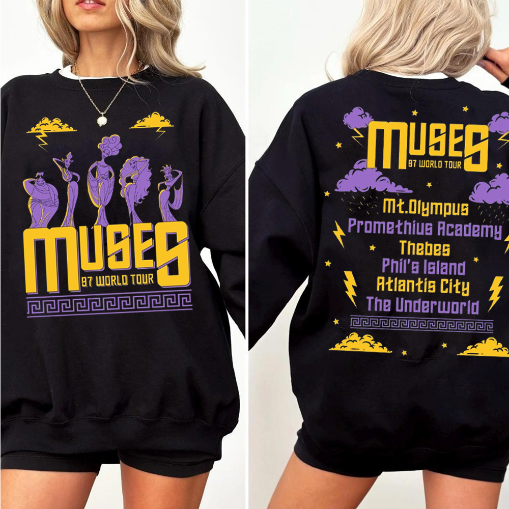 Double Sided Hercules Muses 97 World Tour Comfort Colors Shirt