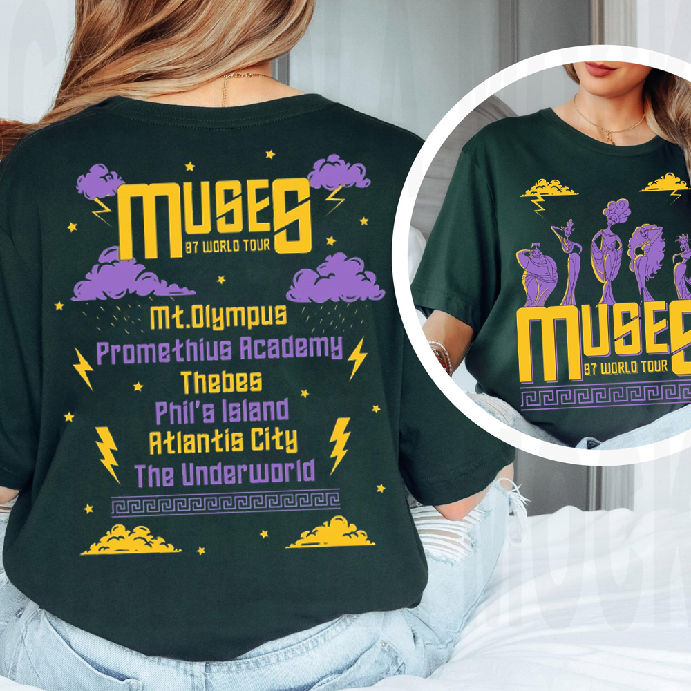 Double Sided Hercules Muses 97 World Tour Comfort Colors Shirt