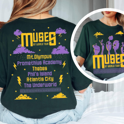 Double Sided Hercules Muses 97 World Tour Comfort Colors Shirt