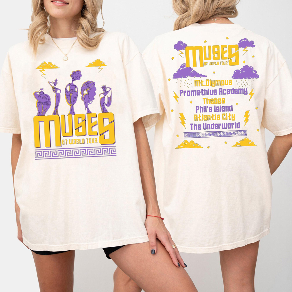 Double Sided Hercules Muses 97 World Tour Comfort Colors Shirt