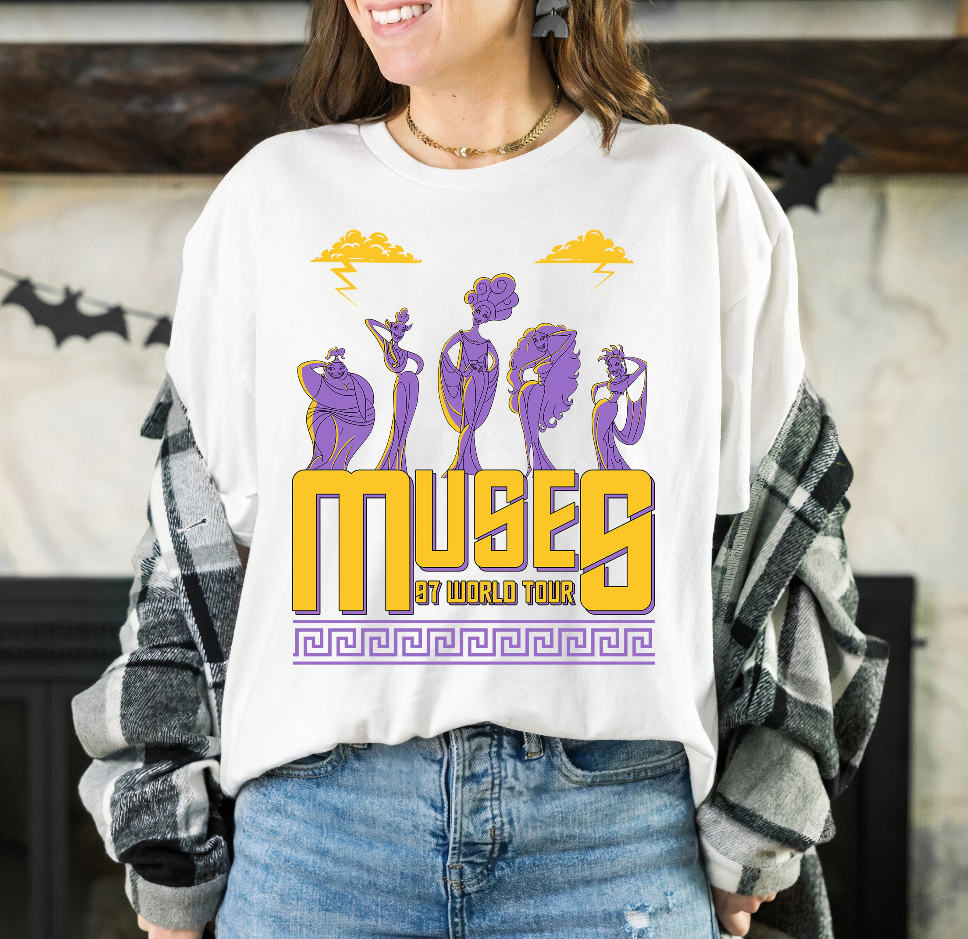 Double Sided Hercules Muses 97 World Tour Comfort Colors Shirt