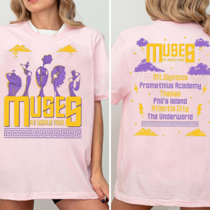Double Sided Hercules Muses 97 World Tour Comfort Colors Shirt