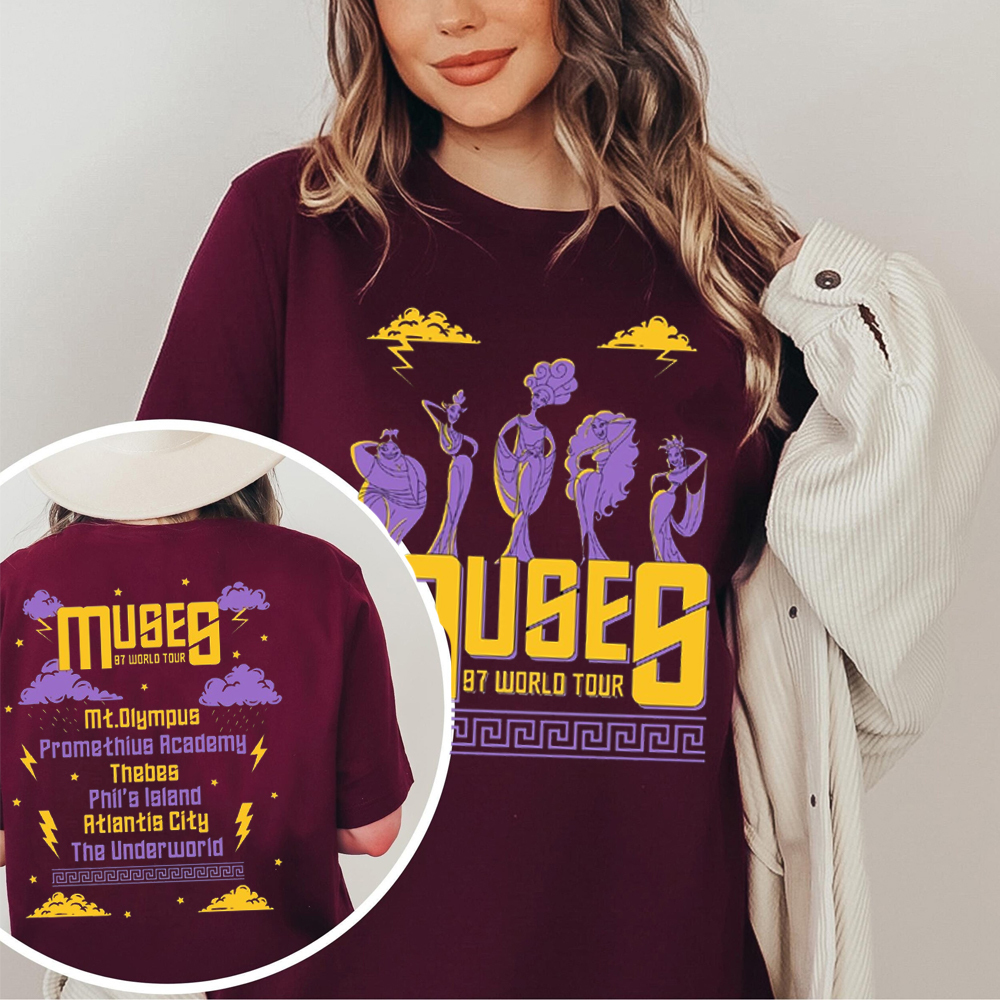 Double Sided Hercules Muses 97 World Tour Comfort Colors Shirt