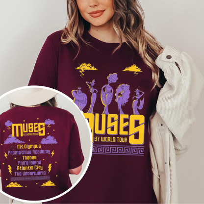 Double Sided Hercules Muses 97 World Tour Comfort Colors Shirt