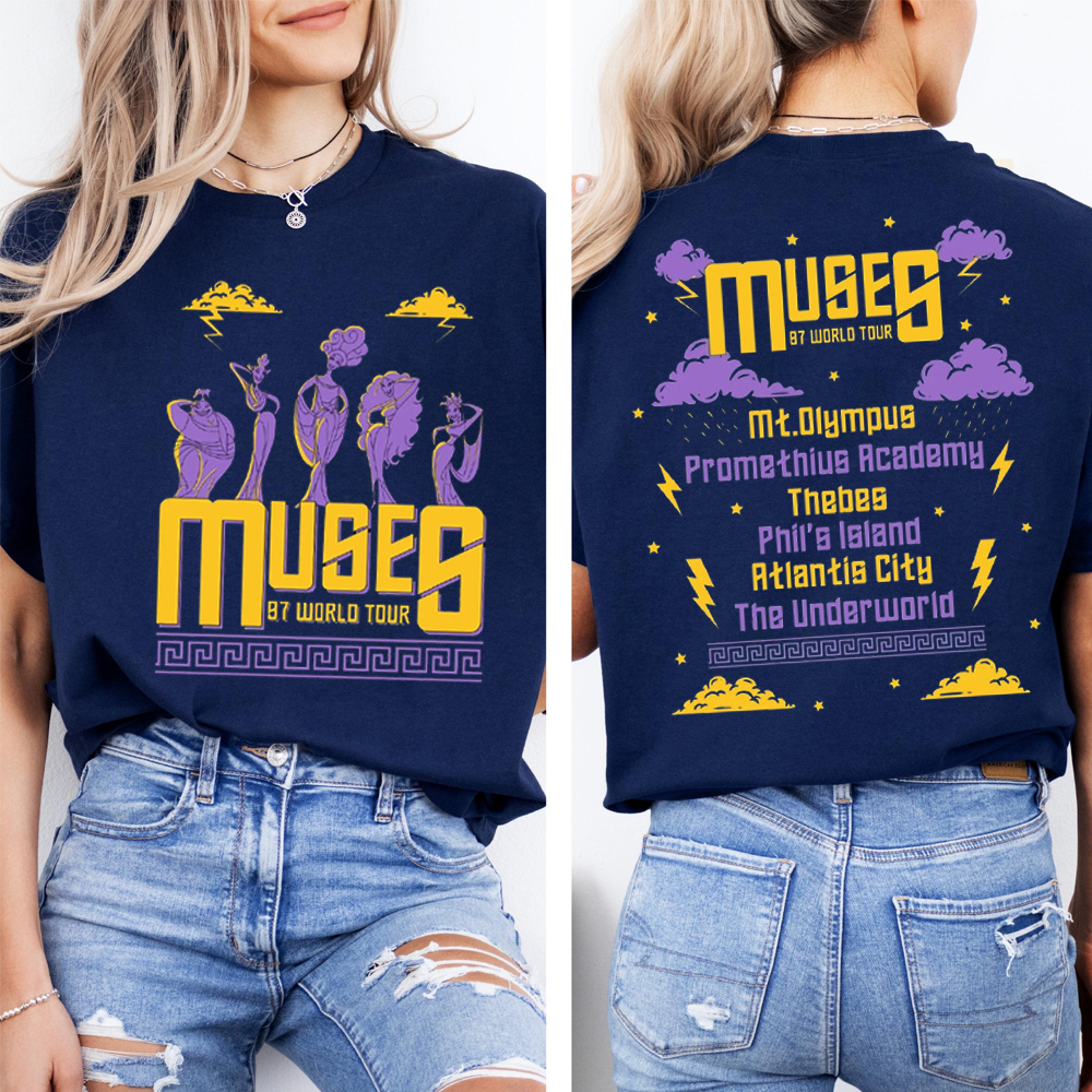 Double Sided Hercules Muses 97 World Tour Comfort Colors Shirt