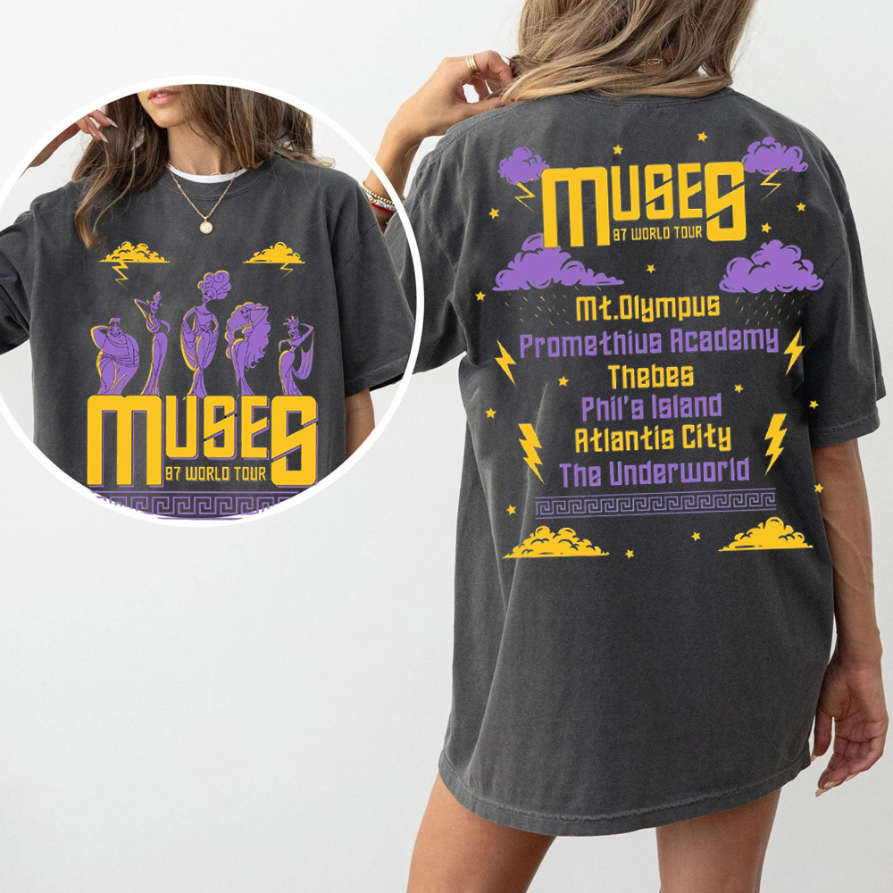 Double Sided Hercules Muses 97 World Tour Comfort Colors Shirt