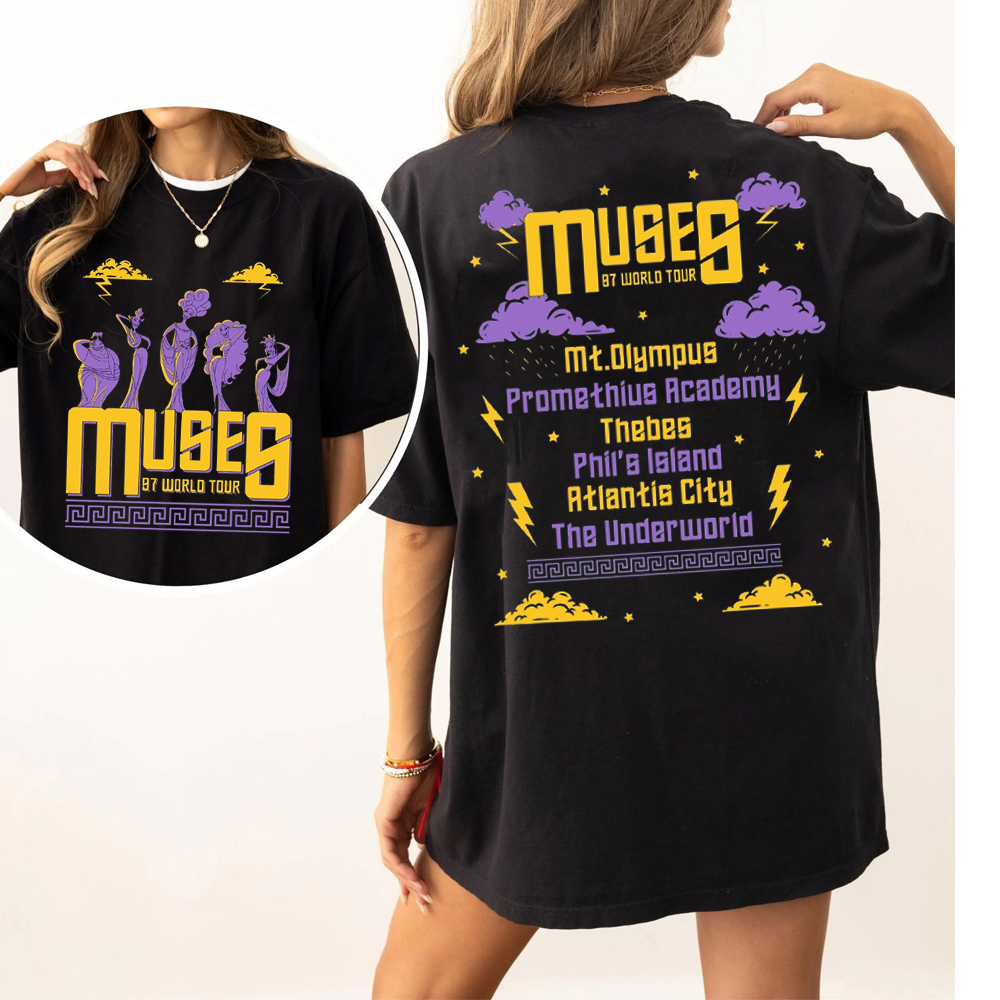 Double Sided Hercules Muses 97 World Tour Comfort Colors Shirt