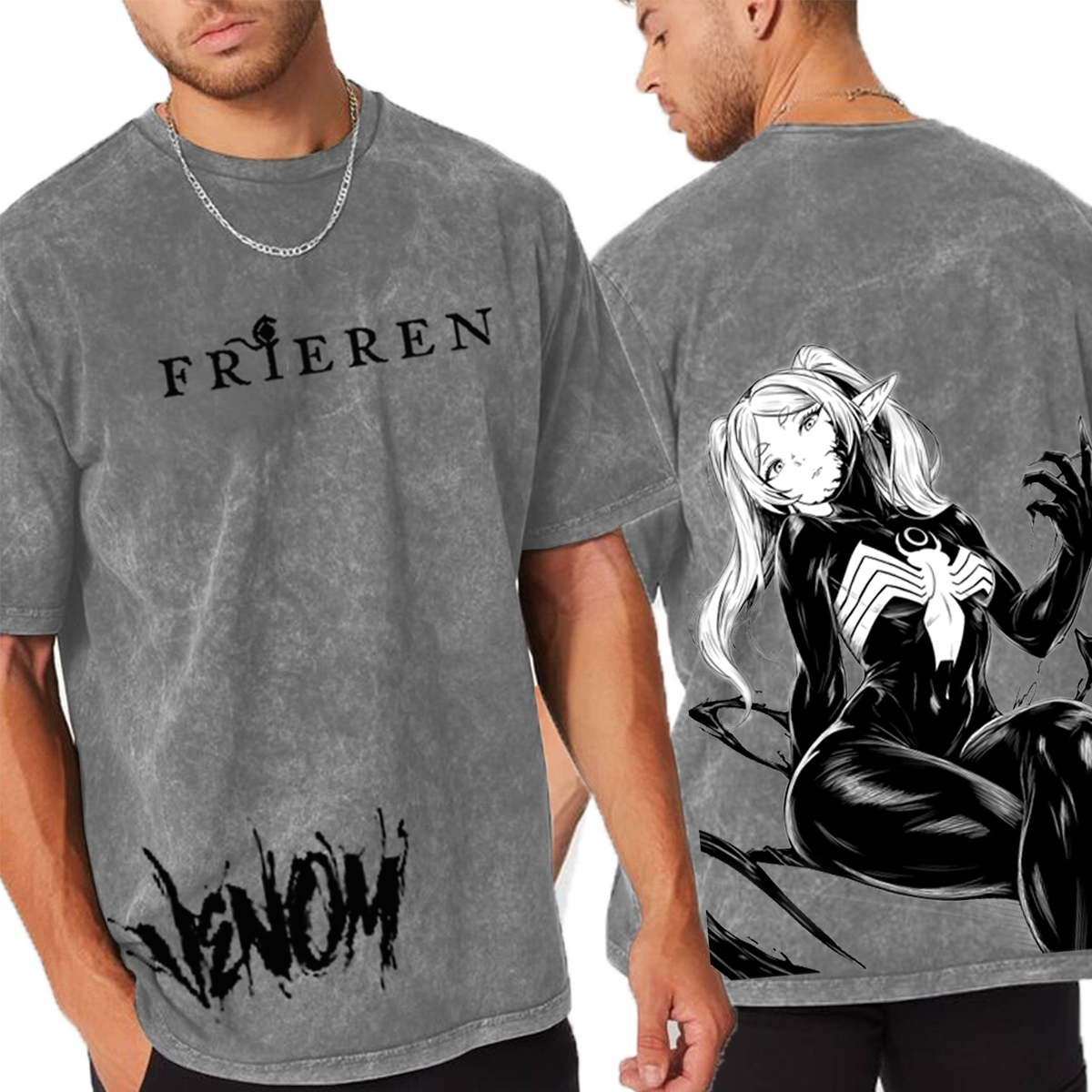 Frieren: Beyond Journey's End Anime Washed T-shirt/Crewneck