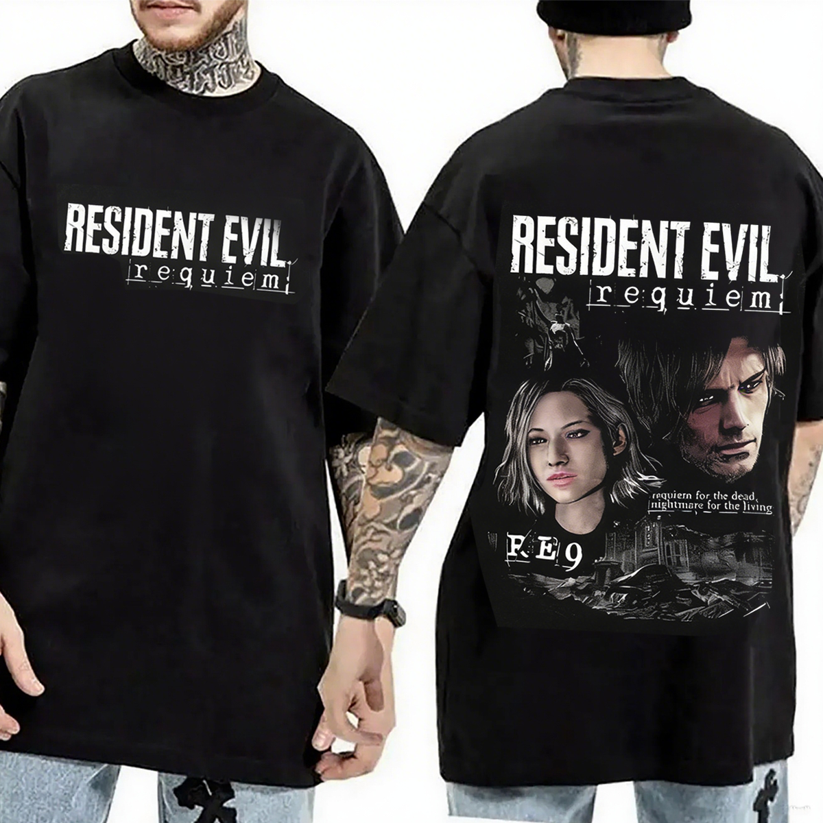 Resident Evil Requiem 9 Unisex Oversized T-shirt/Crewneck/Hoodie