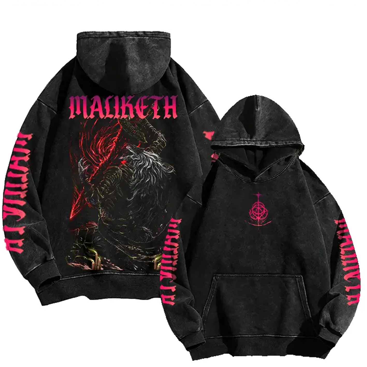 Retro Vintage Maliketh The Black Blade V1 Elden Ring Oversized T-shirt/Crewneck/Hoodie