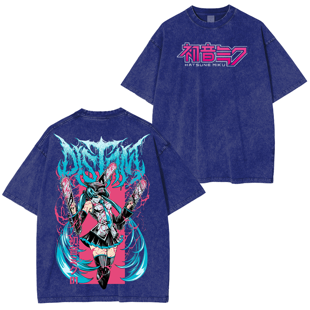 Chainsaw Miku Unisex Washed T-Shirt