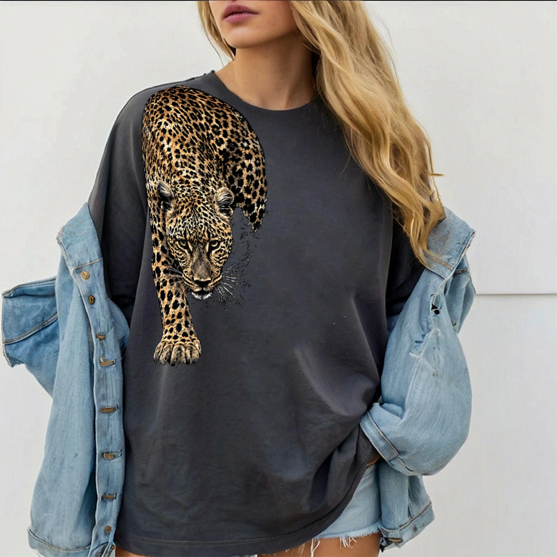 Black Leopard Oversized T-shirt/Crewneck/Hoodie