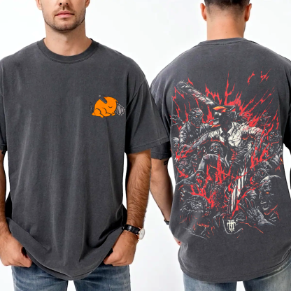 Chainsaw Man Anime Unisex Washed T-Shirt