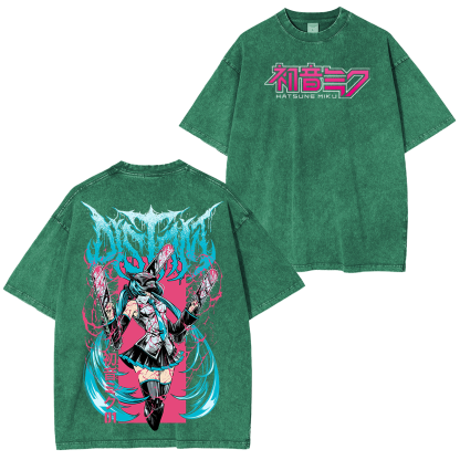 Chainsaw Miku Unisex Washed T-Shirt