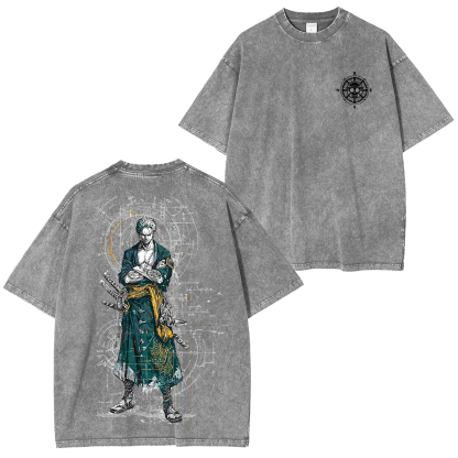 Sanji X Zoro X Luffy One Piece Unisex Washed T-Shirt