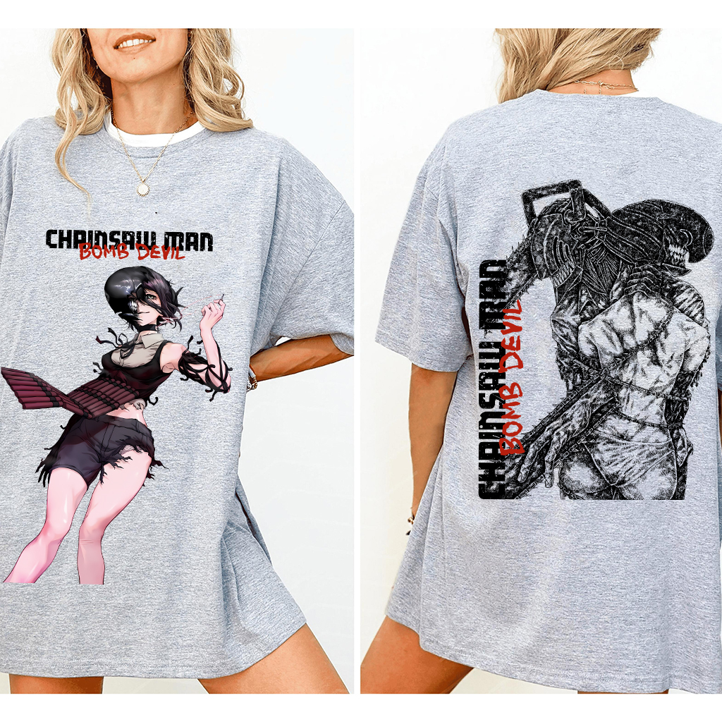 Zere x Denji Chainsaw Man Anime Double Printed Vintage T-shirt/Crewneck/Hoodie