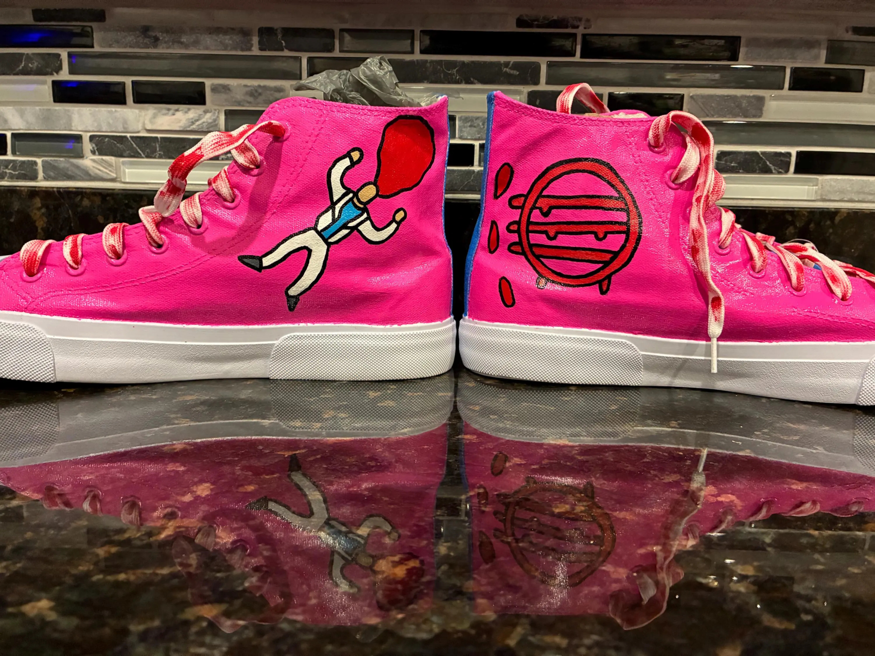 Hotline Miami Hand Painted Hi Top Shoes for Men and Women