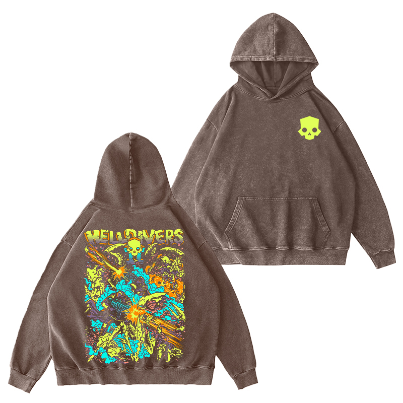 Helldivers 2 Unisex Washed Hoodie