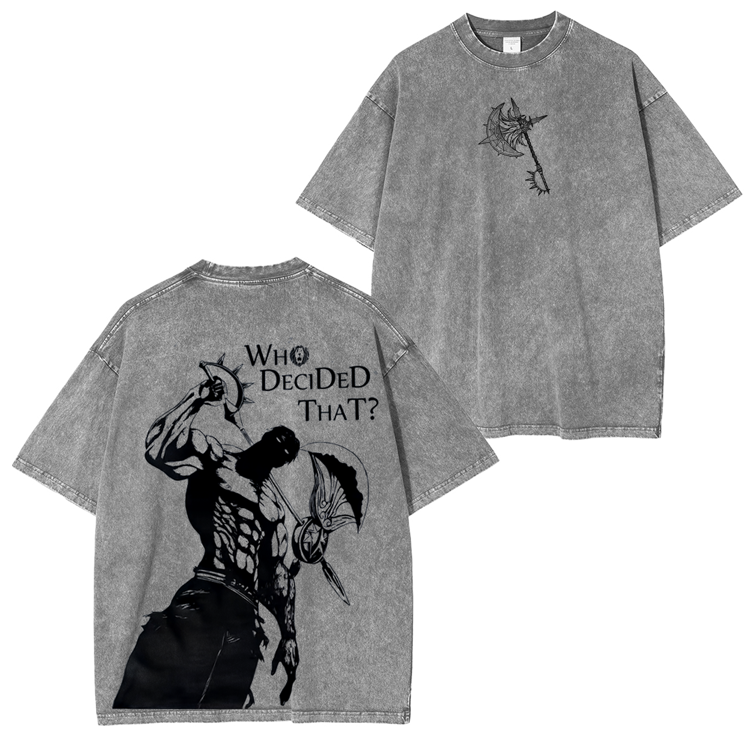 Escanor,"Who decided that?"Washed T-shirt/Crewneck/Hoodie