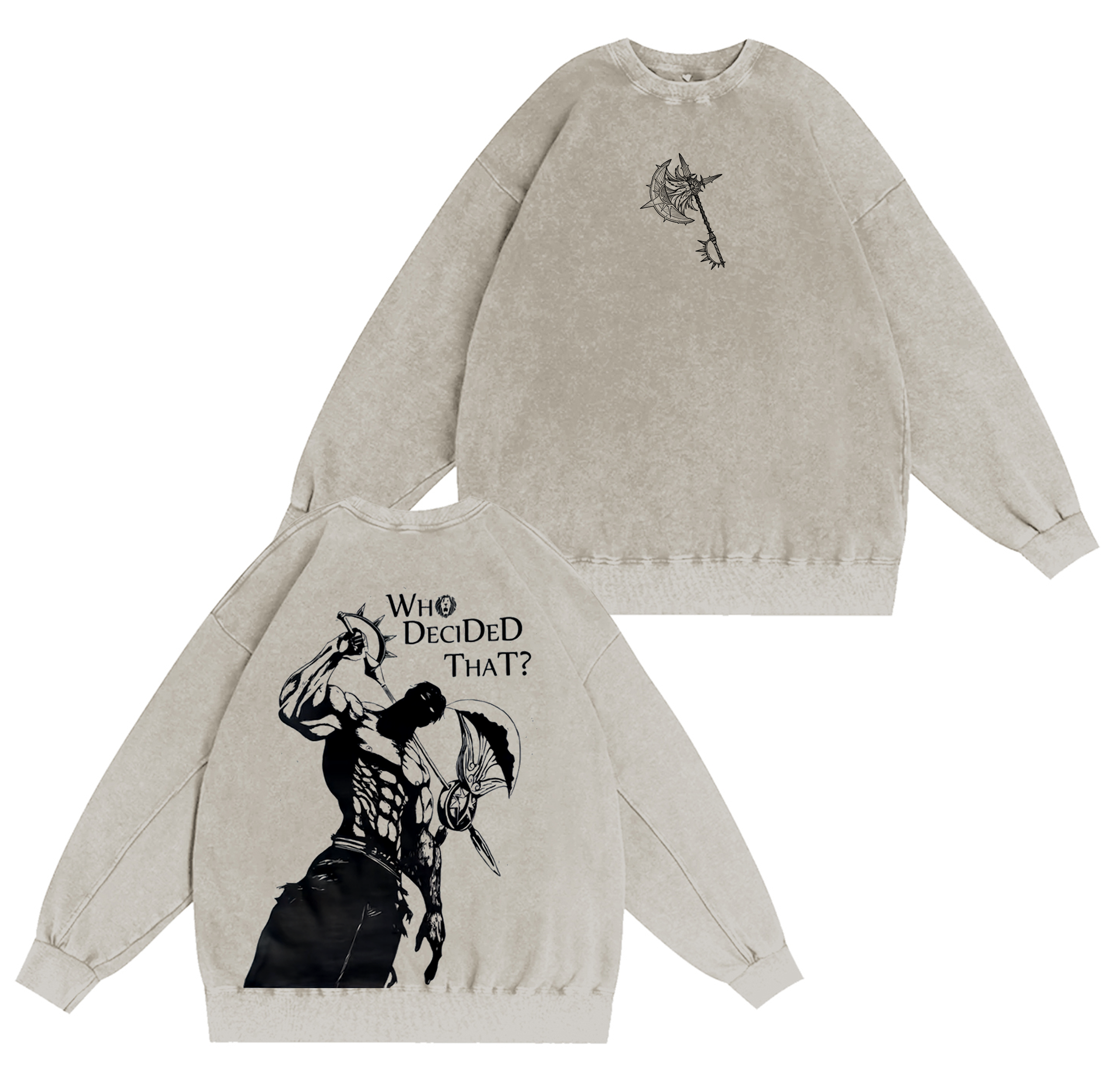 Escanor,"Who decided that?"Washed T-shirt/Crewneck/Hoodie