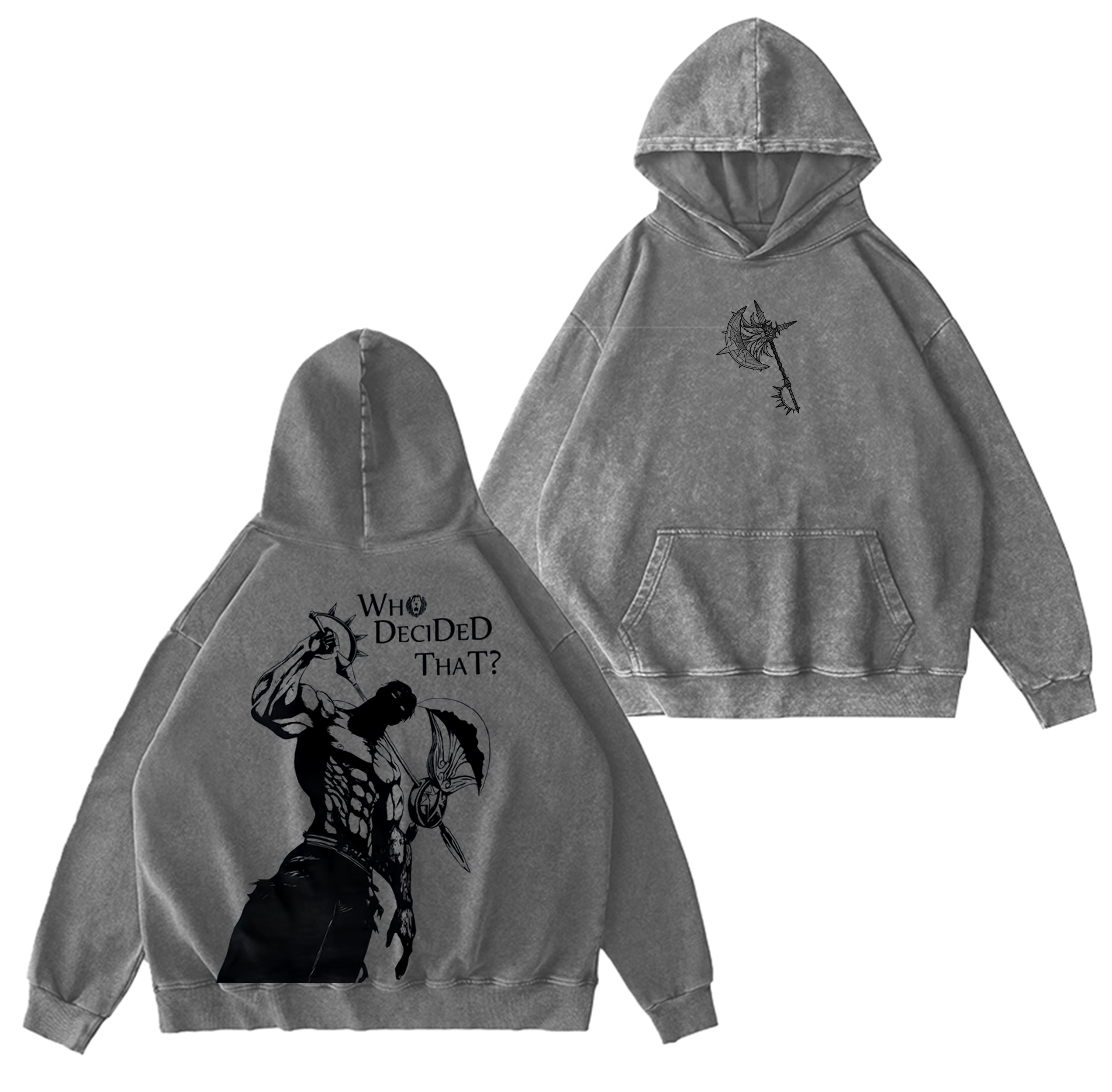 Escanor,"Who decided that?"Washed T-shirt/Crewneck/Hoodie