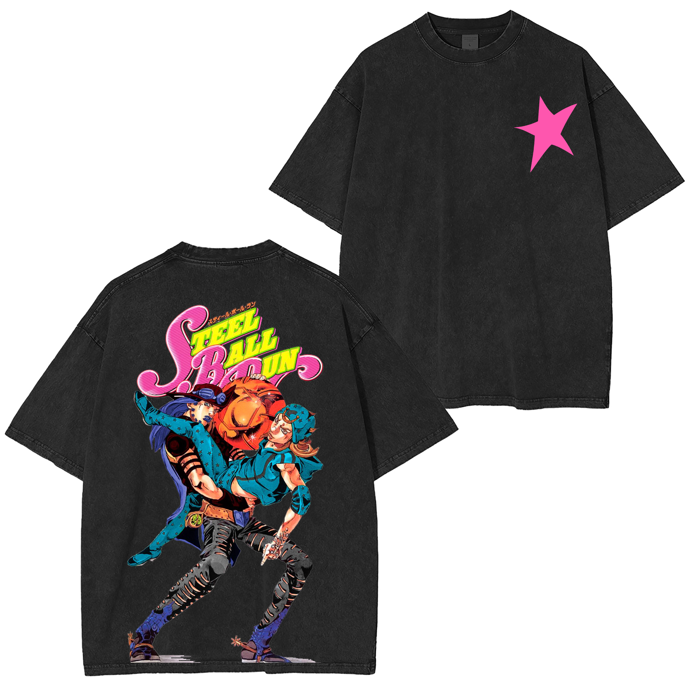 Steel Ball Run,Jojo Anime  Washed T-shirt/Crewneck/Hoodie