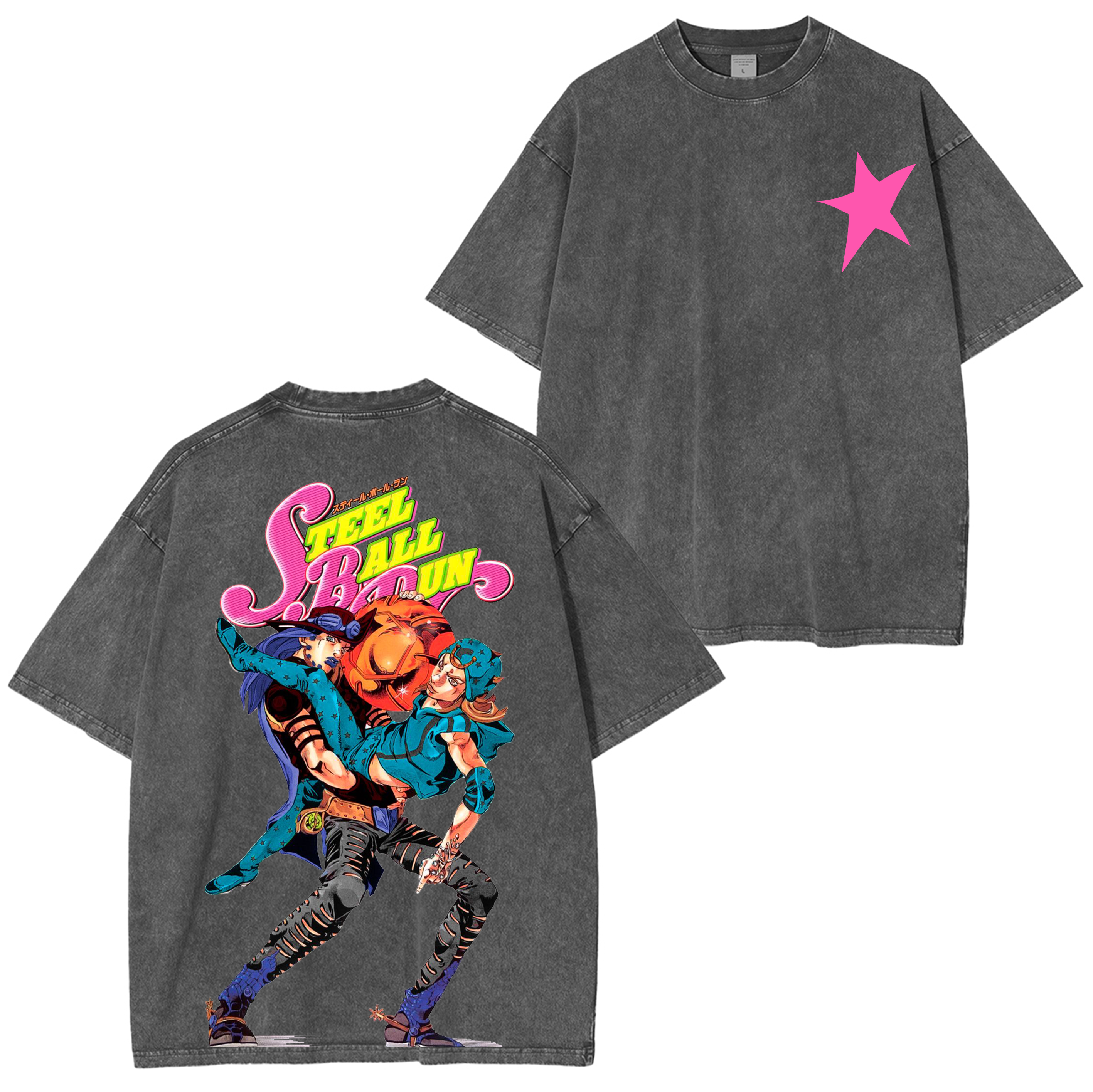 Steel Ball Run,Jojo Anime  Washed T-shirt/Crewneck/Hoodie