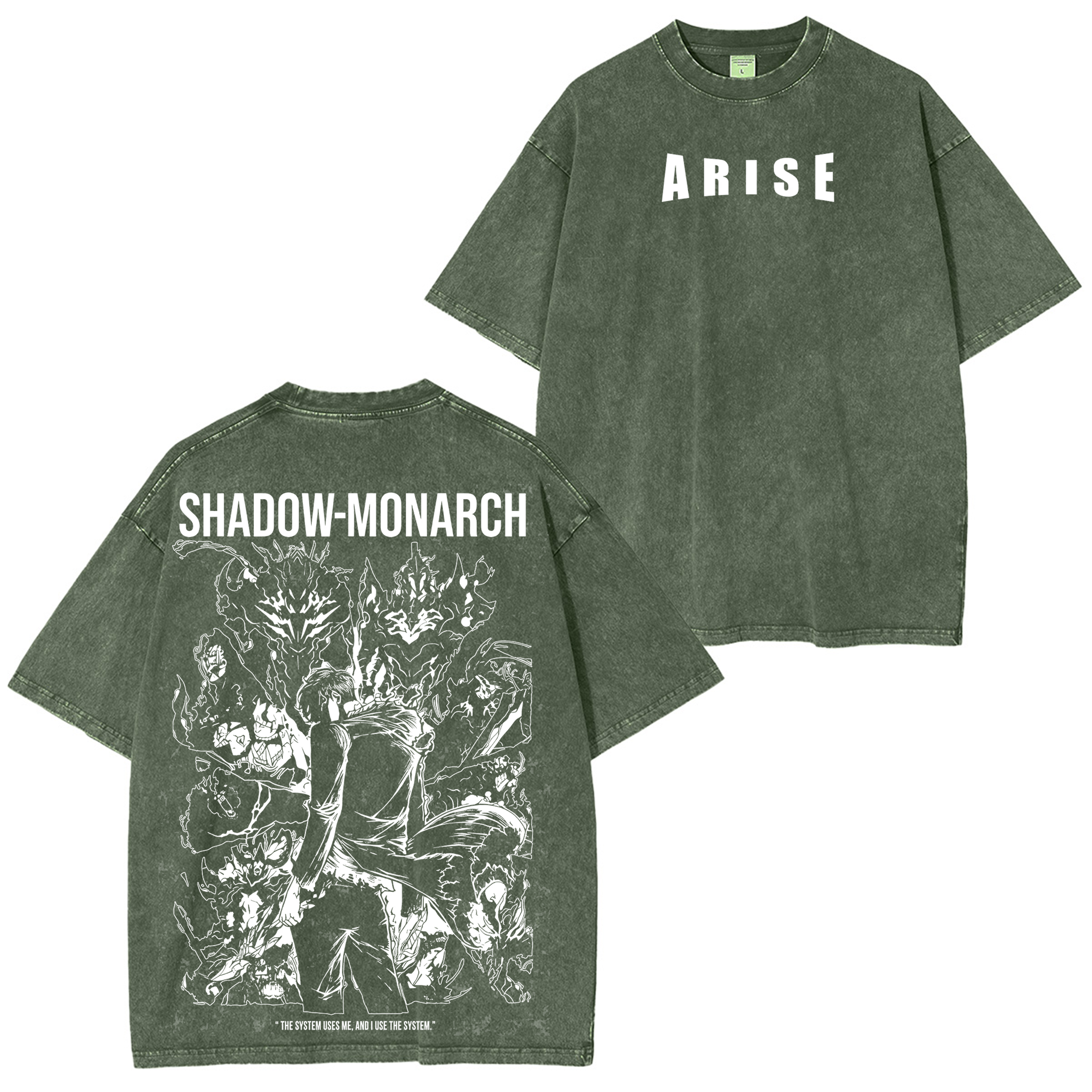 Arise Sung Jinwoo,Solo Leveling Shadow Monarch  Washed T-shirt/Crewneck/Hoodie