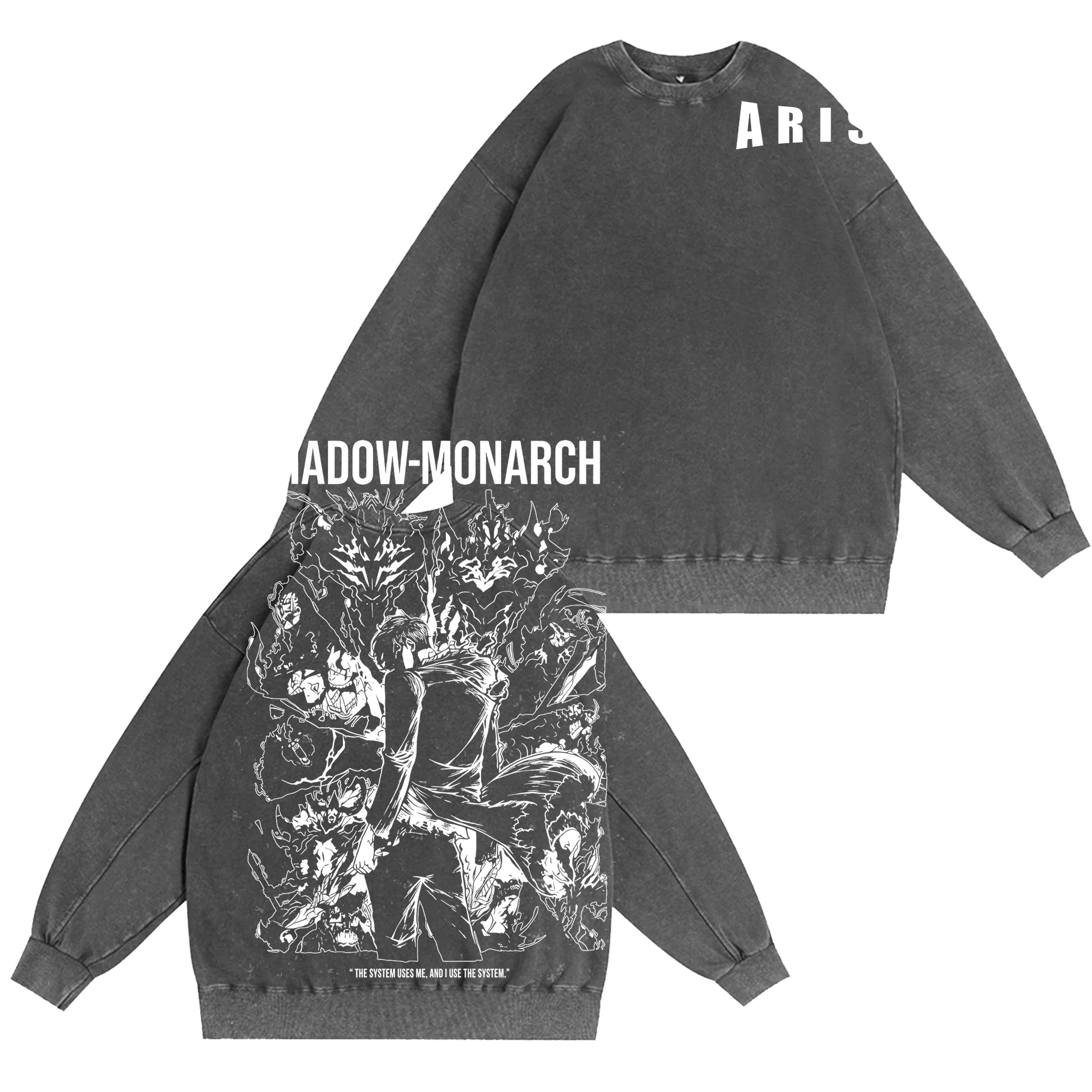 Arise Sung Jinwoo,Solo Leveling Shadow Monarch  Washed T-shirt/Crewneck/Hoodie