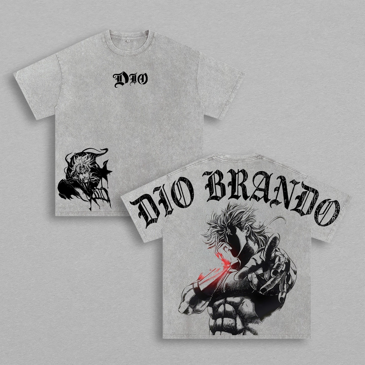Dio Brando, JoJos Bizarre Adventure Anime Washed T-shirt/Crewneck/Hoodie