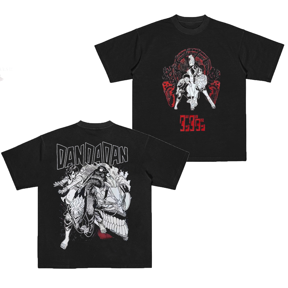 Dandadan Retro Vintage Unisex Oversize Anime Manga Acid Washed T-Shirt