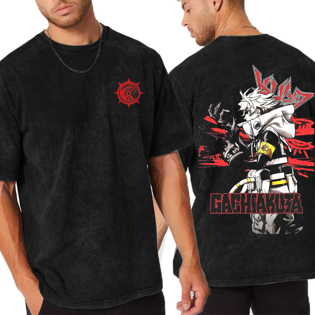 Gachiakuta Anime Acid Washed Oversize T-shirt