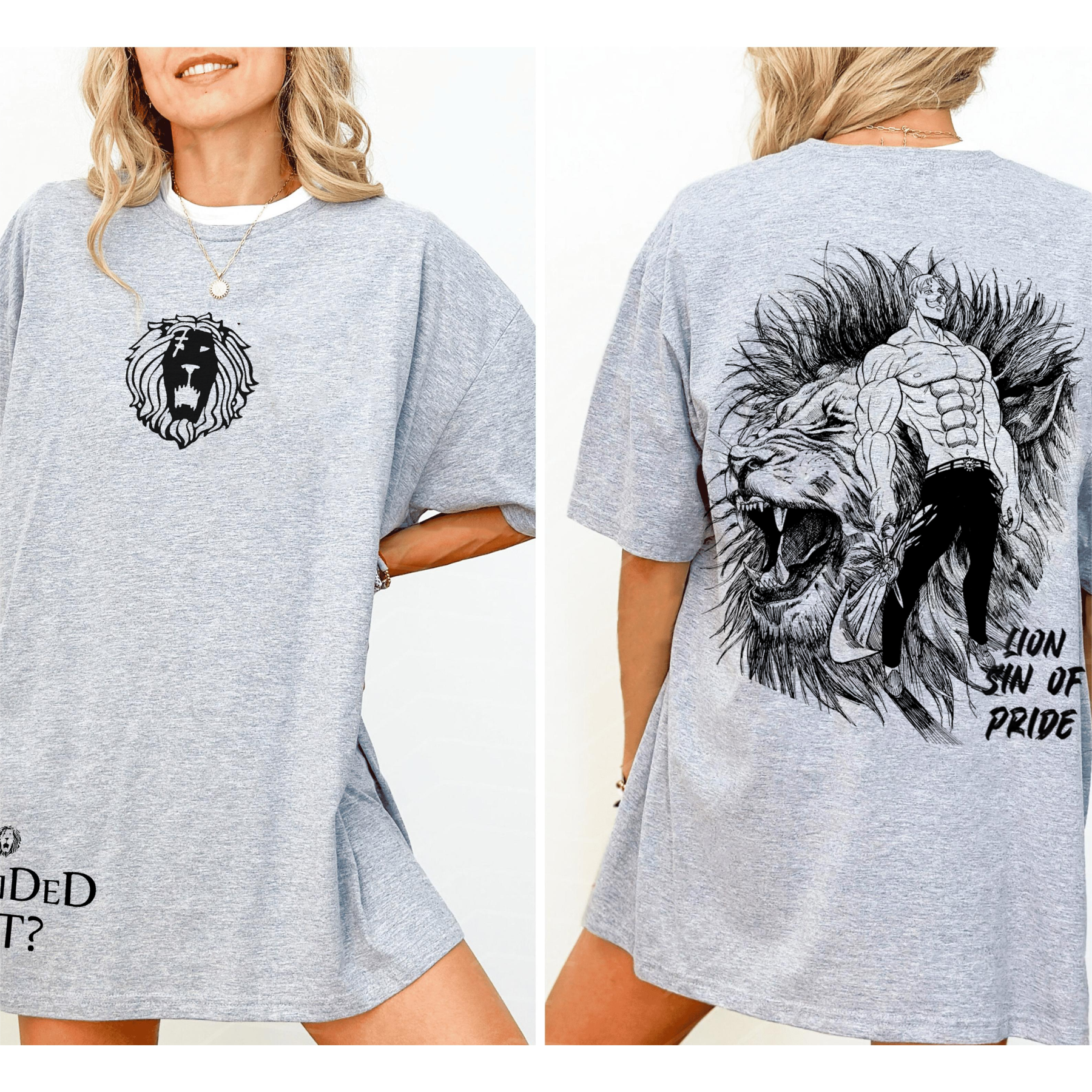 "Who decided that? "Escanor Seven Anime Oversized T-shirt/Crewneck/Hoodie