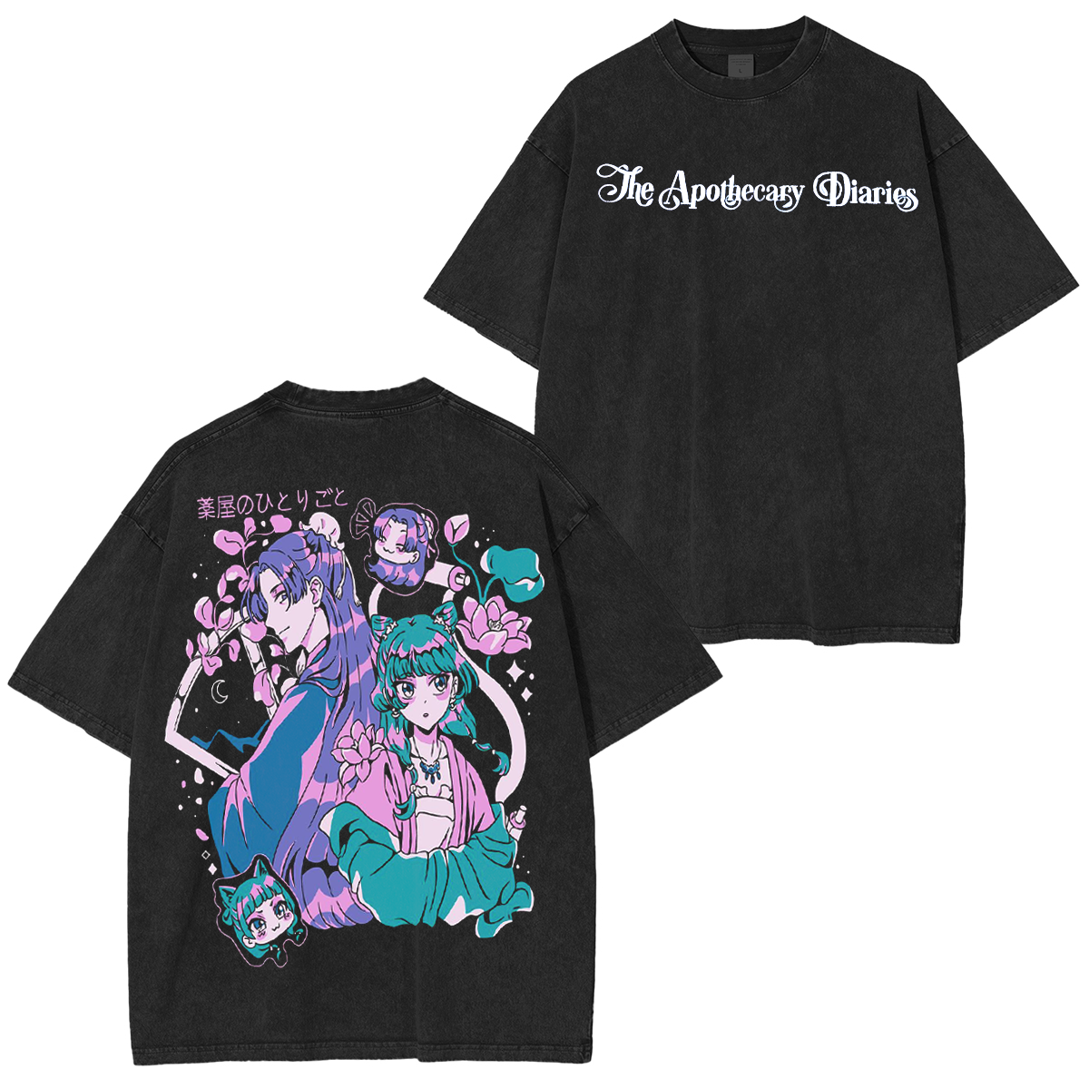 Retro Heavy Limited The Apothecary Diarie Anime Unisex Washed T-Shirt