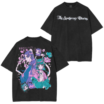 Retro Heavy Limited The Apothecary Diarie Anime Unisex Washed T-Shirt