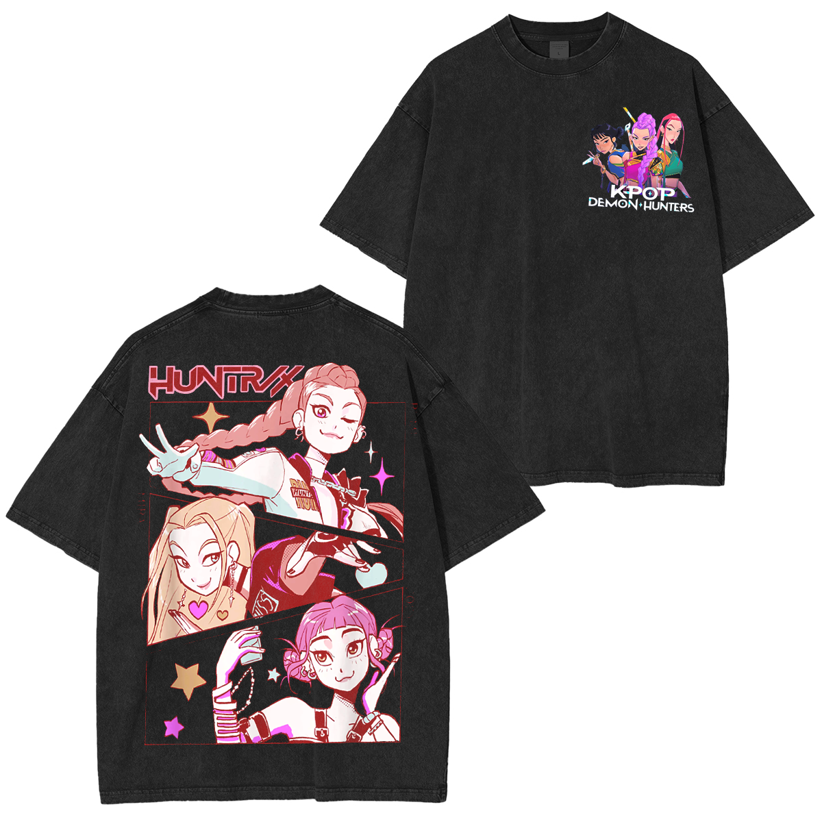 Kpop Demon Hunter Unisex Washed T-Shirt