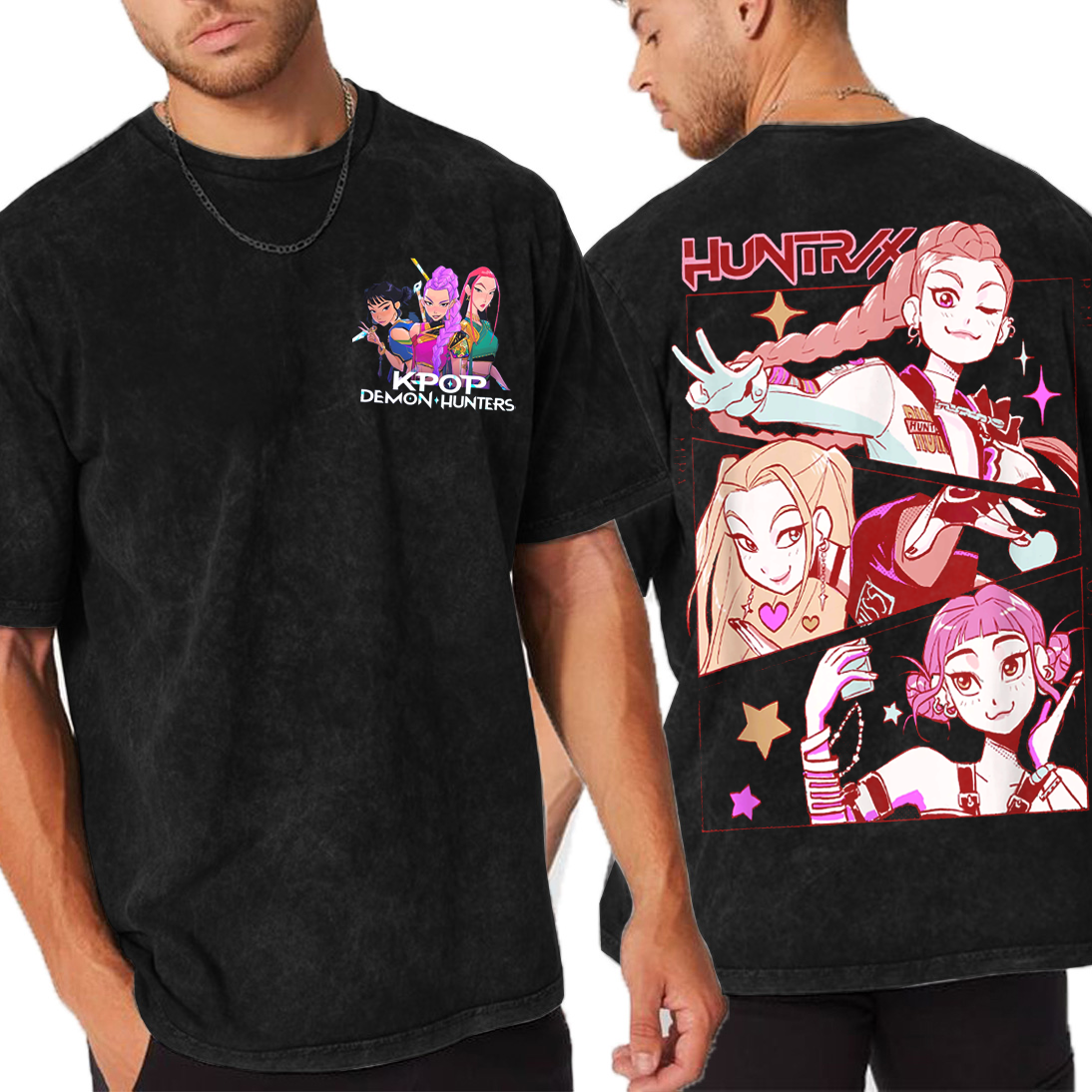 Kpop Demon Hunter Unisex Washed T-Shirt