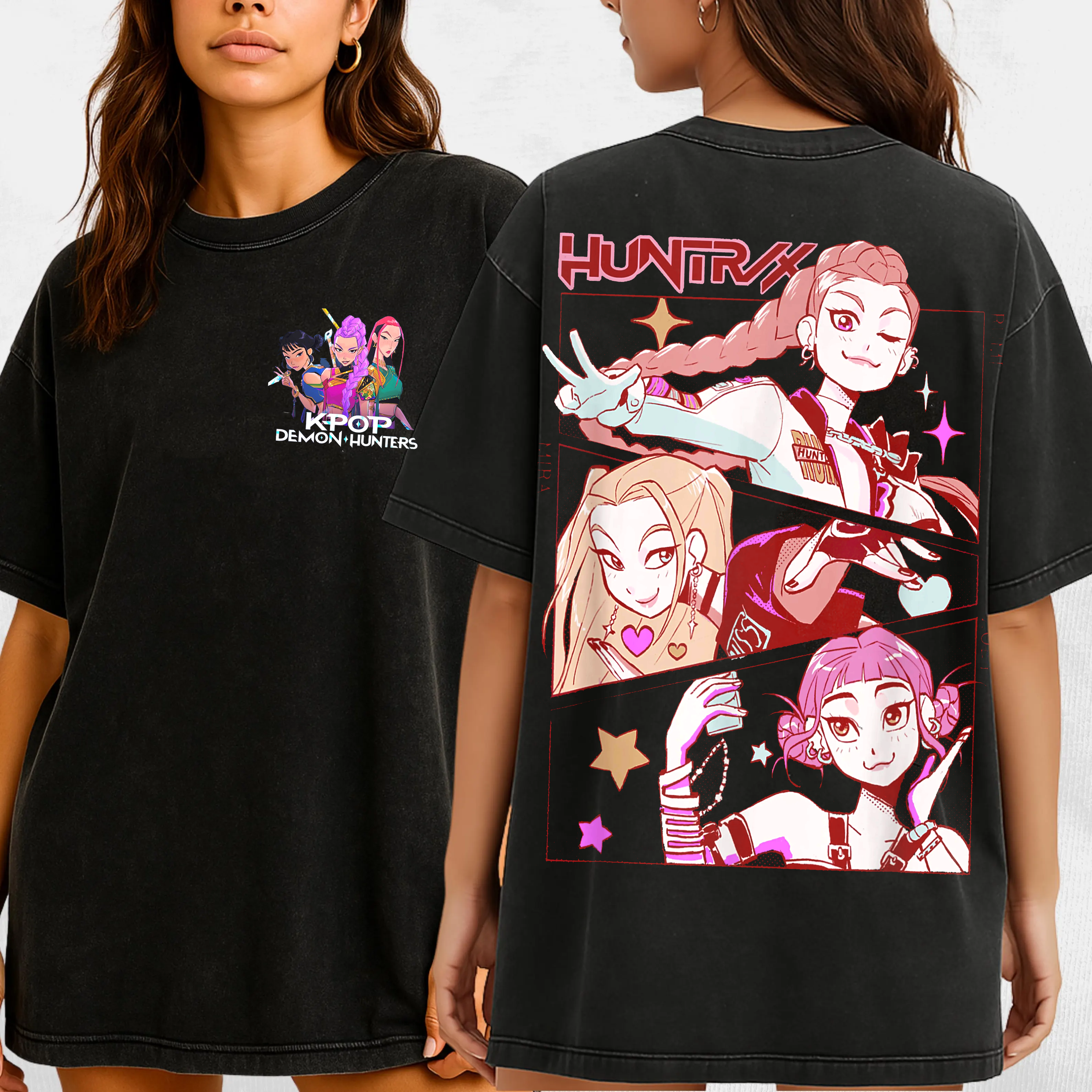 Kpop Demon Hunter Unisex Washed T-Shirt