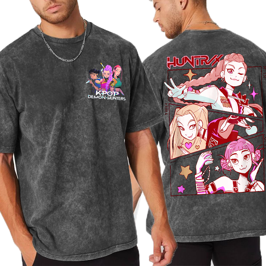 Kpop Demon Hunter Unisex Washed T-Shirt