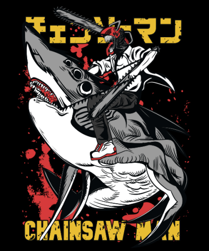 Chainsaw Man Anime Unisex Washed T-Shirt