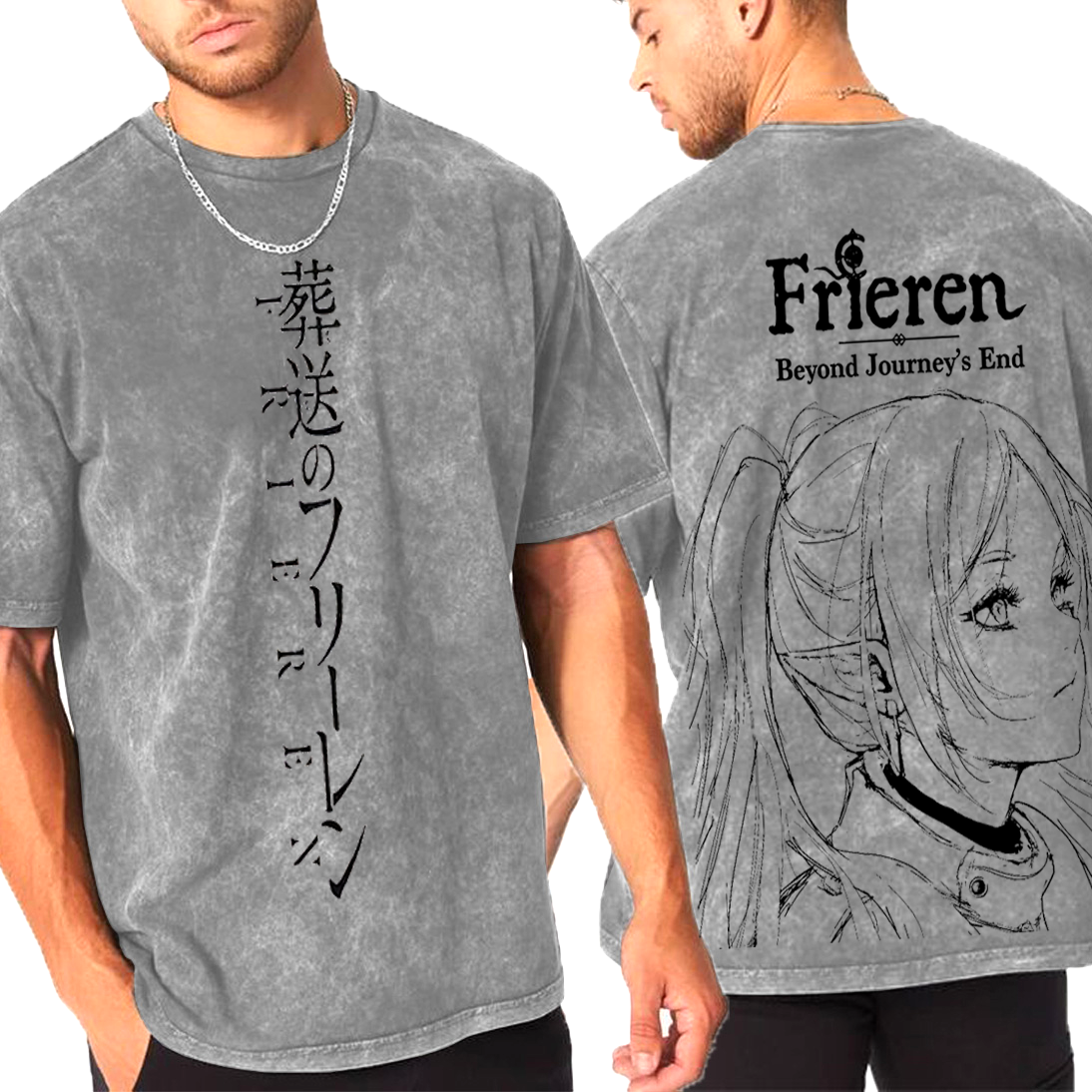 Frieren Anime Unisex Washed T-Shirt