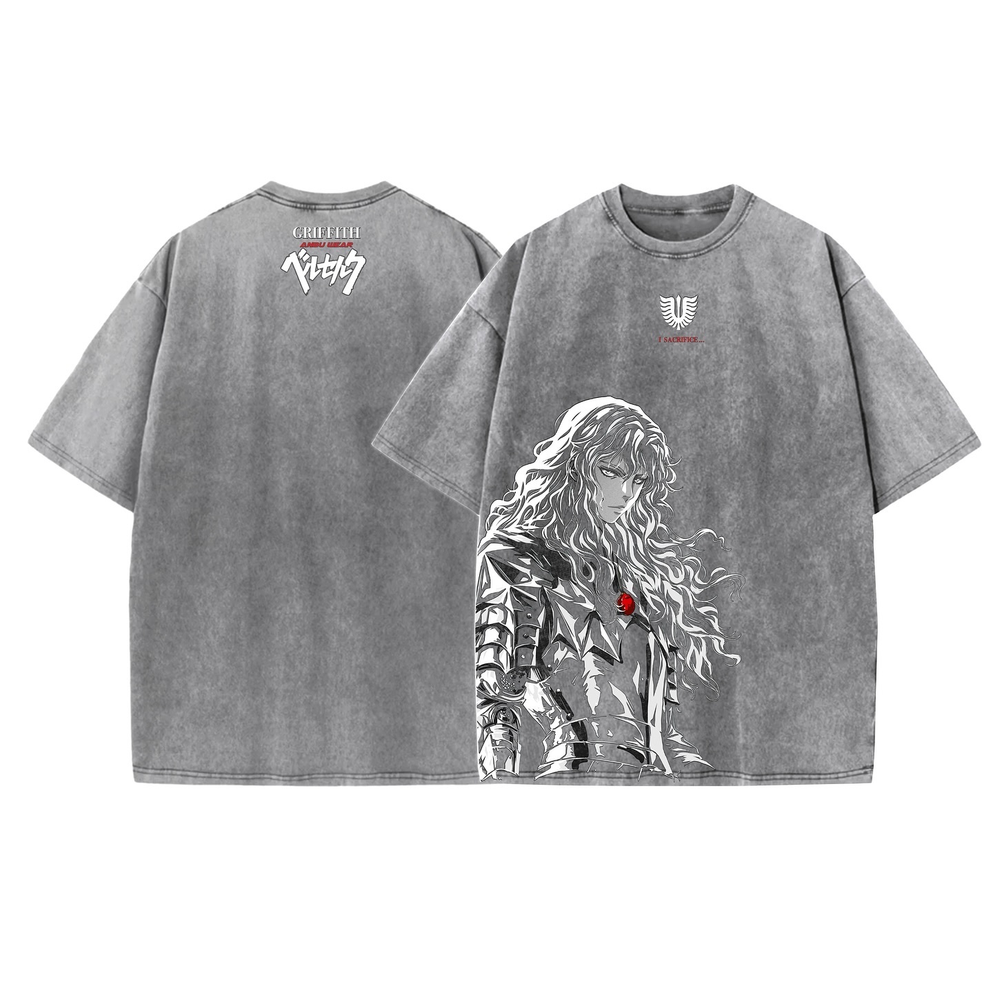 Anime Berserks Guts Griffith Graphic T-shirt